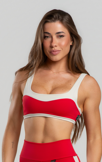 Top Fitness Feminino Tira Pala Dupla Poliamida Zero Transparência - Pulse