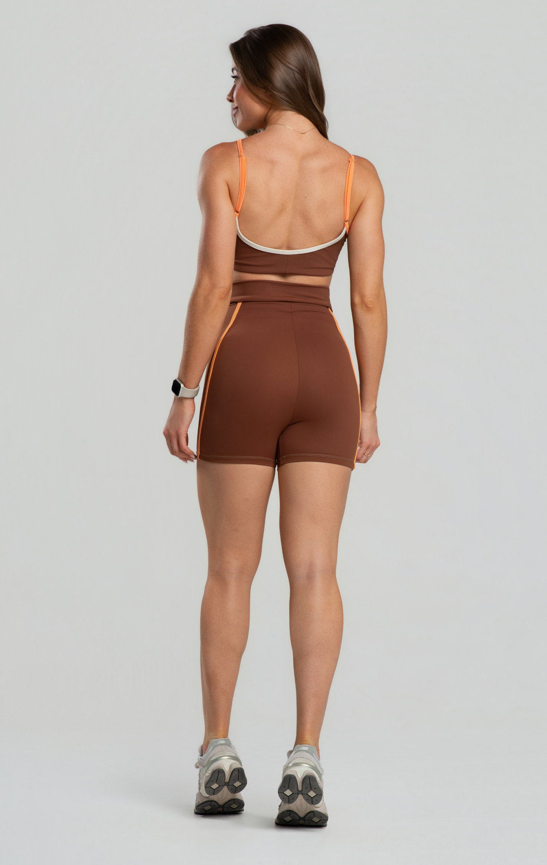 Conjunto Feminino Short Cós Alto Duplo Poliamida, Top Duplo Tira - DNA Loren