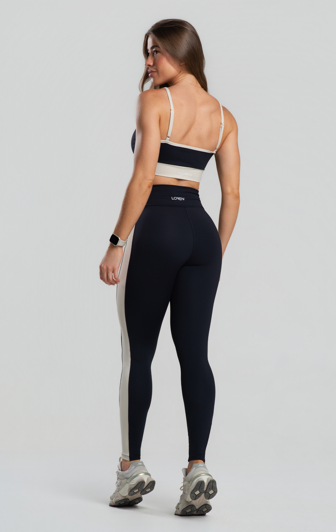 Conjunto Fitness Feminino Legging Cós Alto Poliamida Zero Transparência, Top Tira - Essence