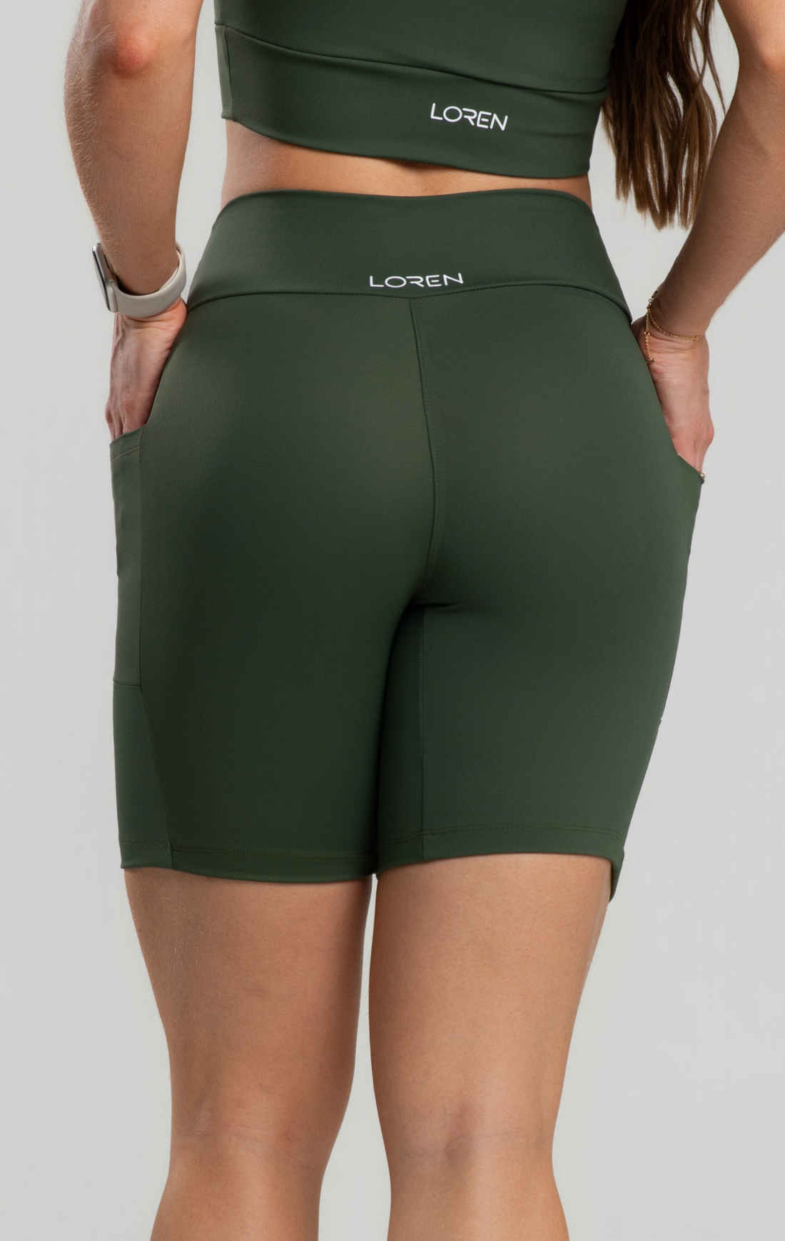 Bermuda Fitness Feminina Pala Dupla Reforçado com Bolso Poliamida Zero Transparência